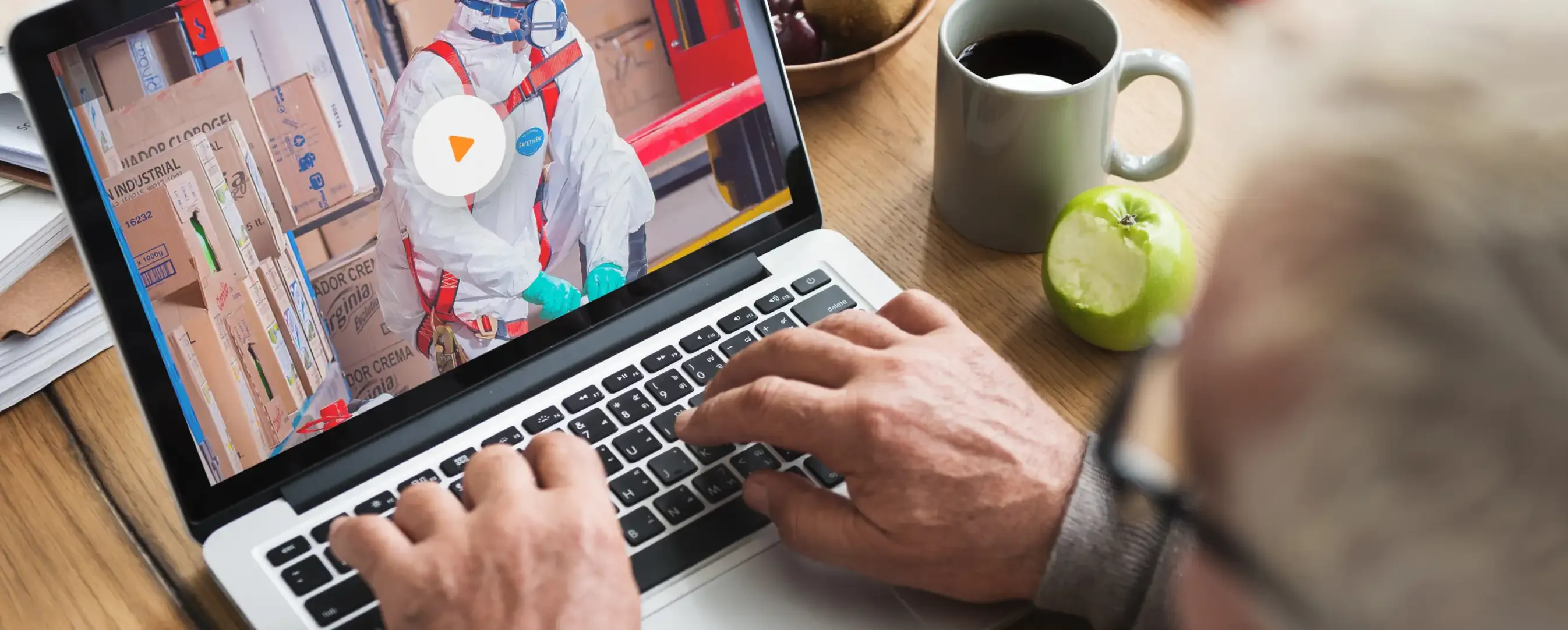 User taking a course on eSafetyFirst platform